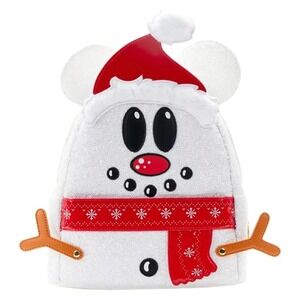 Loungefly Disney Mickey Mouse Sequin Snowman Mini Backpack Exclusive